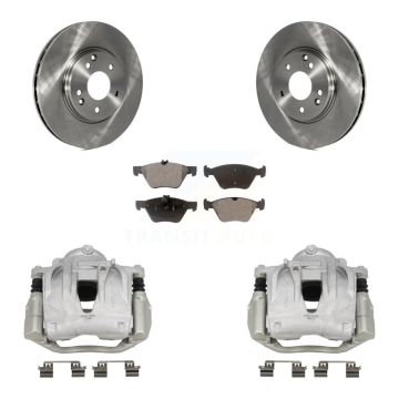 Front Brake Caliper Rotor Semi-Metallic Pad Kit For 03 Mercedes-Benz E320 Wagon with RWD KC8-101317P