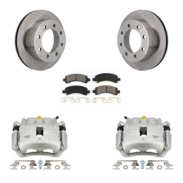 Rear Brake Caliper Rotor And Semi-Metallic Pad Kit For Chevrolet Express 2500 GMC Savana KC8-101317S