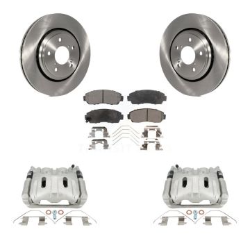 Front Disc Brake Caliper Rotors And Semi-Metallic Pads Kit For 2015-2017 Honda Odyssey KC8-101319P