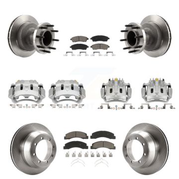 Front Rear Disc Brake Caliper Rotor And Ceramic Pad Kit (10Pc) For Ford F-350 Super Duty KC8-101320C