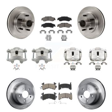 Front Rear Disc Brake Caliper Rotors And Ceramic Pads Kit (10Pc) For Isuzu Hombre KC8-101321C