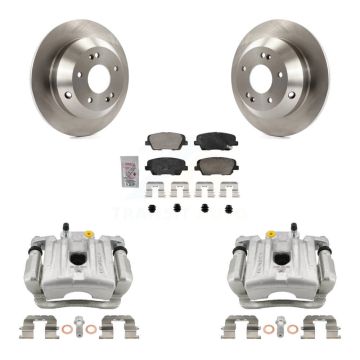 Rear Disc Brake Caliper Rotors And Ceramic Pads Kit For Hyundai Santa Fe Kia Sorento KC8-101323N