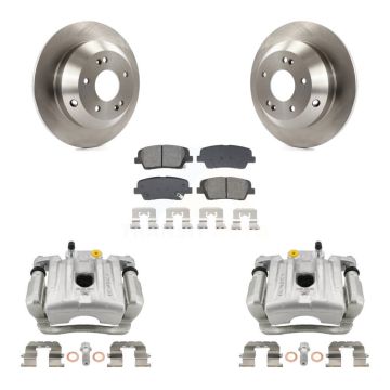 Rear Disc Brake Caliper Rotor And Semi-Metallic Pad Kit For Hyundai Santa Fe Kia Sorento KC8-101323S