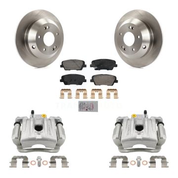 Rear Disc Brake Caliper Rotors And Ceramic Pads Kit For Hyundai Santa Fe Kia Sorento KC8-101325N