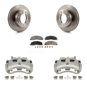 Front Disc Brake Caliper Rotors And Ceramic Pads Kit For Ram 3500 2500 Dodge KC8-101325T