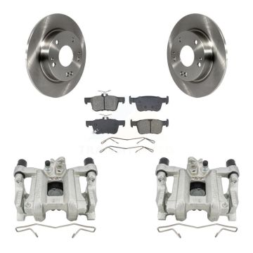 Rear Disc Brake Caliper Rotors And Semi-Metallic Pads Kit For Honda Civic Insight KC8-101326S