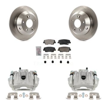Rear Disc Brake Caliper Rotors Ceramic Pad Kit For Hyundai Santa Fe Sport Kia Sorento XL KC8-101327N
