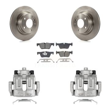 Rear Disc Brake Caliper Rotors And Semi-Metallic Pads Kit For BMW 328i KC8-101327S