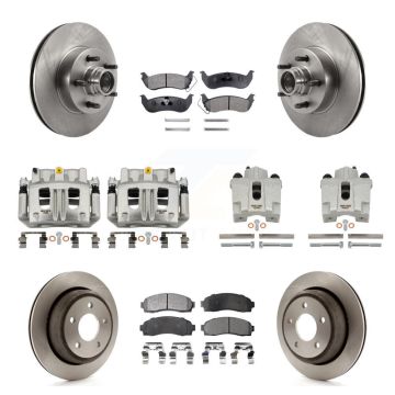 Front Rear Disc Brake Caliper Rotor Ceramic Pad Kit (10Pc) For 2010-2011 Ford Ranger RWD KC8-101329T