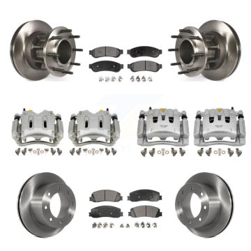 Front Rear Brake Caliper Rotors & Semi-Metallic Pad Kit (10Pc) For Ford F-250 Super Duty KC8-101332P