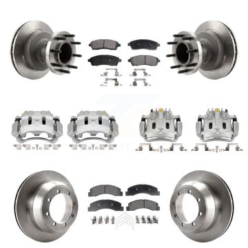 Front Rear Disc Brake Caliper Rotor And Ceramic Pad Kit (10Pc) For Ford F-350 Super Duty KC8-101332T