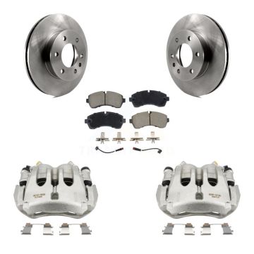 Front Brake Caliper Rotor & Ceramic Pad Kit For Sprinter 3500 Mercedes-Benz Dodge 3500XD KC8-101333C