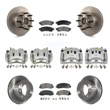 Front Rear Brake Caliper Rotors & Semi-Metallic Pad Kit (10Pc) For Ford F-250 Super Duty KC8-101333P