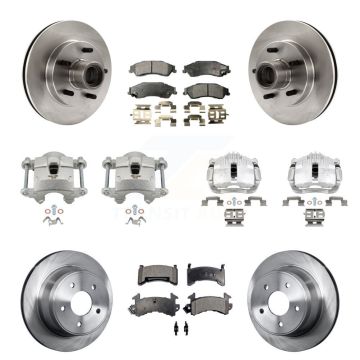 Front Rear Disc Brake Caliper Rotors And Ceramic Pads Kit (10Pc) For Chevrolet S10 KC8-101333T