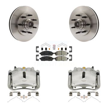 Front Disc Brake Caliper Rotors And Semi-Metallic Pads Kit For 2004 Ford F-150 RWD KC8-101338N