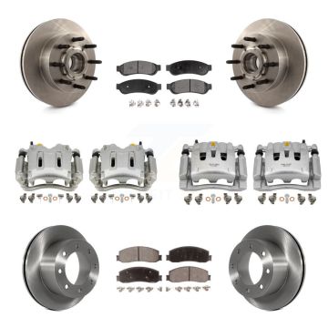Front Rear Brake Caliper Rotors & Ceramic Pad Kit (10Pc) For Ford F-250 Super Duty F-350 KC8-101339T