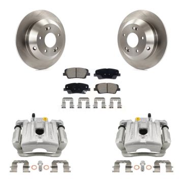 Rear Disc Brake Caliper Rotors And Ceramic Pads Kit For Hyundai Santa Fe Kia Sorento KC8-101344C