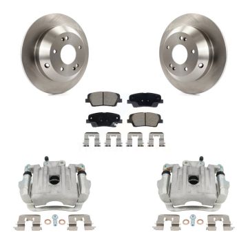 Rear Disc Brake Caliper Rotors Ceramic Pad Kit For Hyundai Santa Fe Sport Kia Sorento XL KC8-101345C