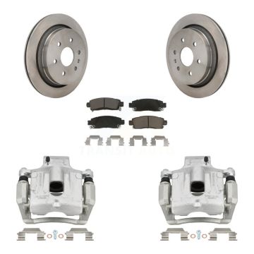 Rear Disc Brake Caliper Rotors And Ceramic Pads Kit For Cadillac XTS KC8-101346C
