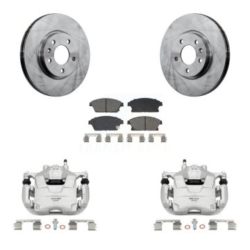 Front Brake Caliper Rotor Semi-Metallic Pad Kit For Chevrolet Cruze Buick Verano Orlando KC8-101346S