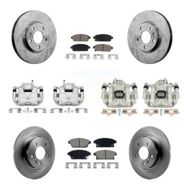 Front Rear Brake Caliper Rotor & Ceramic Pad Kit (10Pc) For Chevrolet Cruze Orlando Volt KC8-101351C