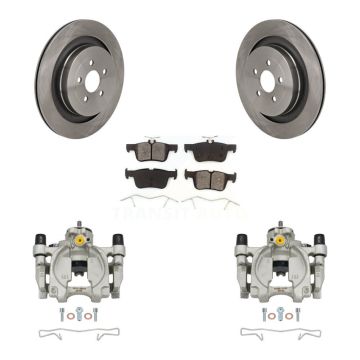 Rear Disc Brake Caliper Rotor & Semi-Metallic Pad Kit For 2019-2022 Lincoln Nautilus FWD KC8-101352S