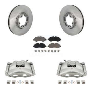 Front Brake Caliper Rotor & Ceramic Pad Kit For Ford Transit-250 Transit-150 Transit-350 KC8-101353C