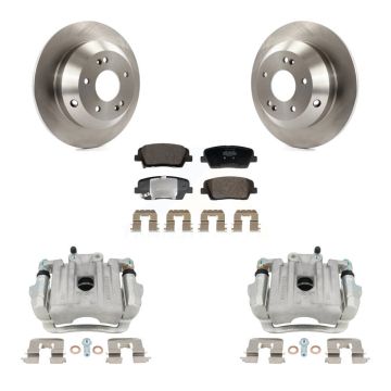Rear Brake Caliper Rotor Semi-Metallic Pad Kit For Hyundai Santa Fe Sport Kia Sorento XL KC8-101353P