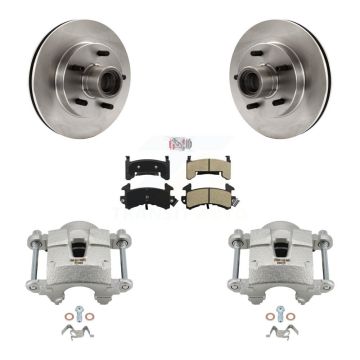 Front Disc Brake Caliper Rotor Semi-Metallic Pad Kit For Chevrolet S10 GMC Sonoma Blazer KC8-101354N