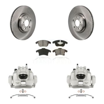 Front Disc Brake Caliper Rotors And Semi-Metallic Pads Kit For Lincoln MKZ KC8-101354S