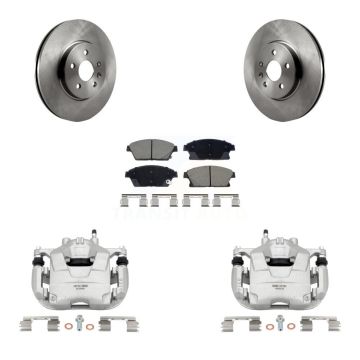 Front Disc Brake Caliper Rotor Ceramic Pad Kit For 2013-2017 Chevrolet Trax Buick Encore KC8-101356C