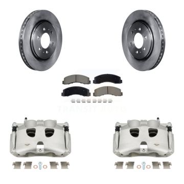 Front Disc Brake Caliper Rotors And Ceramic Pads Kit For 2018-2020 Ford F-150 KC8-101357C