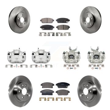 Front Rear Brake Caliper Rotor And Semi-Metallic Pad Kit (10Pc) For Chevrolet Trax Buick KC8-101357P