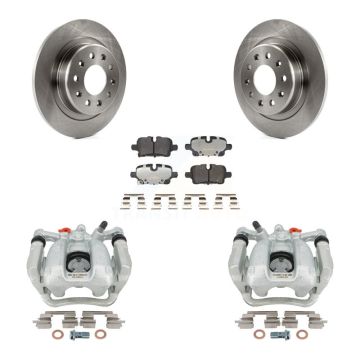 Rear Brake Caliper Rotors Semi-Metallic Pad Kit For Chevrolet Equinox GMC Terrain Malibu KC8-101359P
