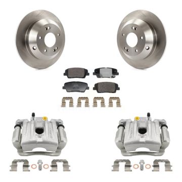 Rear Disc Brake Caliper Rotors And Ceramic Pads Kit For Hyundai Santa Fe Kia Sorento KC8-101360T