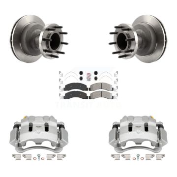 Front Disc Brake Caliper Rotors And Semi-Metallic Pads Kit For Ford F-350 Super Duty KC8-101361N