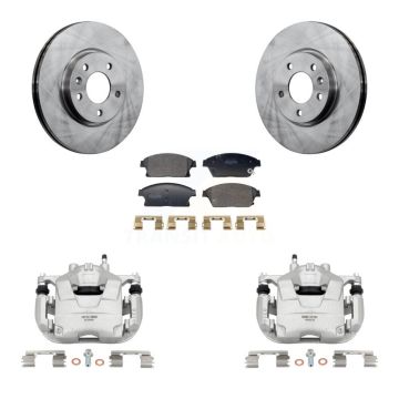 Front Brake Caliper Rotor Semi-Metallic Pad Kit For Chevrolet Cruze Buick Verano Orlando KC8-101361P