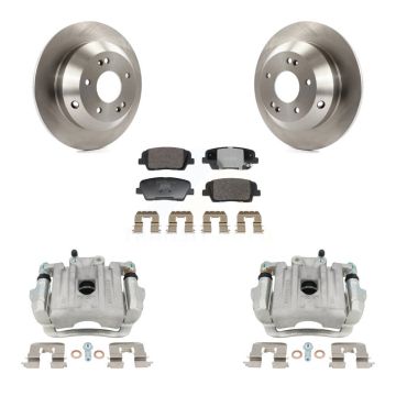 Rear Disc Brake Caliper Rotors Ceramic Pad Kit For Hyundai Santa Fe Sport Kia Sorento XL KC8-101361T