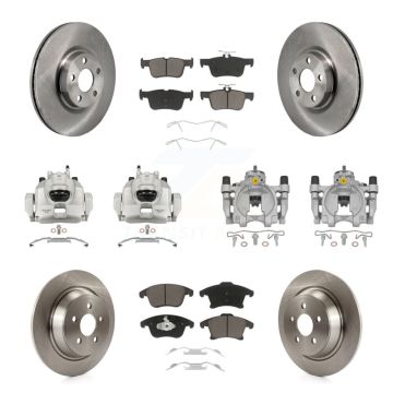 Front Rear Disc Brake Caliper Rotors And Ceramic Pads Kit (10Pc) For Lincoln MKZ KC8-101362C