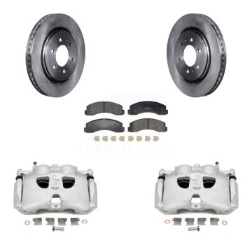 Front Brake Caliper Rotors & Semi-Metallic Pad Kit For Ford Expedition Lincoln Navigator KC8-101362P