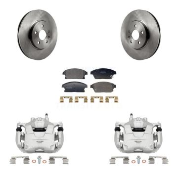 Front Disc Brake Caliper Rotor And Semi-Metallic Pad Kit For Chevrolet Trax Buick Encore KC8-101363P