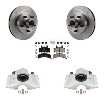 Front Brake Caliper Rotor Semi-Metallic Pad Kit For C1500 Chevrolet GMC Tahoe Yukon 1500 KC8-101365N