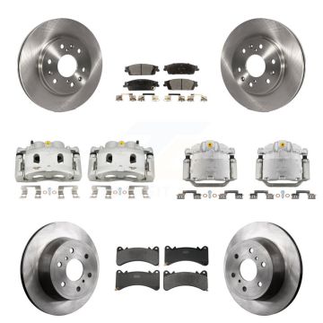Front Rear Brake Caliper Rotor Semi-Metallic Pad Kit (10Pc) For GMC Sierra 1500 Yukon XL KC8-101367P