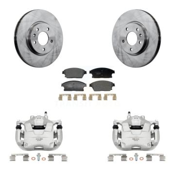 Front Brake Caliper Rotors Ceramic Pad Kit For Chevrolet Cruze Buick Verano Orlando Volt KC8-101367T