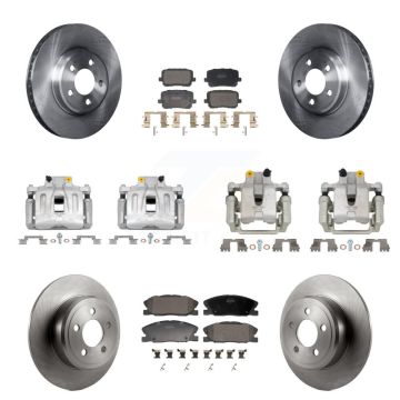 Front Rear Disc Brake Caliper Rotors And Semi-Metallic Pads Kit (10Pc) For Dodge Charger KC8-101369P