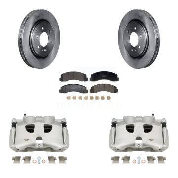 Front Disc Brake Caliper Rotors And Ceramic Pads Kit For 2018-2020 Ford F-150 KC8-101370T