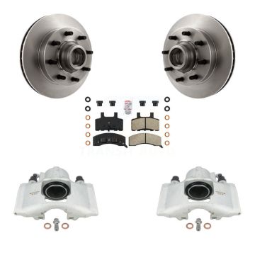 Front Disc Brake Caliper Rotors And Semi-Metallic Pads Kit For Chevrolet Express 2500 KC8-101371N