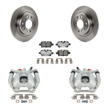 Rear Disc Brake Caliper Rotor & Ceramic Pad Kit For Chevrolet Equinox GMC Terrain Malibu KC8-101372T