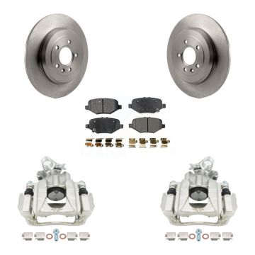 Rear Brake Caliper Rotors Semi-Metallic Pad Kit For 2015 Ford Explorer Limited/Sport/XLT KC8-101376P