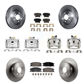 Front Rear Disc Brake Caliper Rotors And Ceramic Pads Kit (10Pc) For Dodge Charger KC8-101378T
